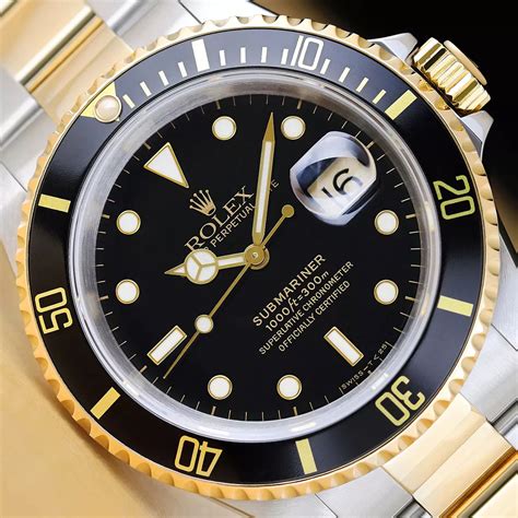 rolex submariner acciaio oro nero|rolex sottomarino orologio.